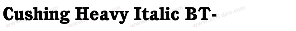 Cushing Heavy Italic BT字体转换